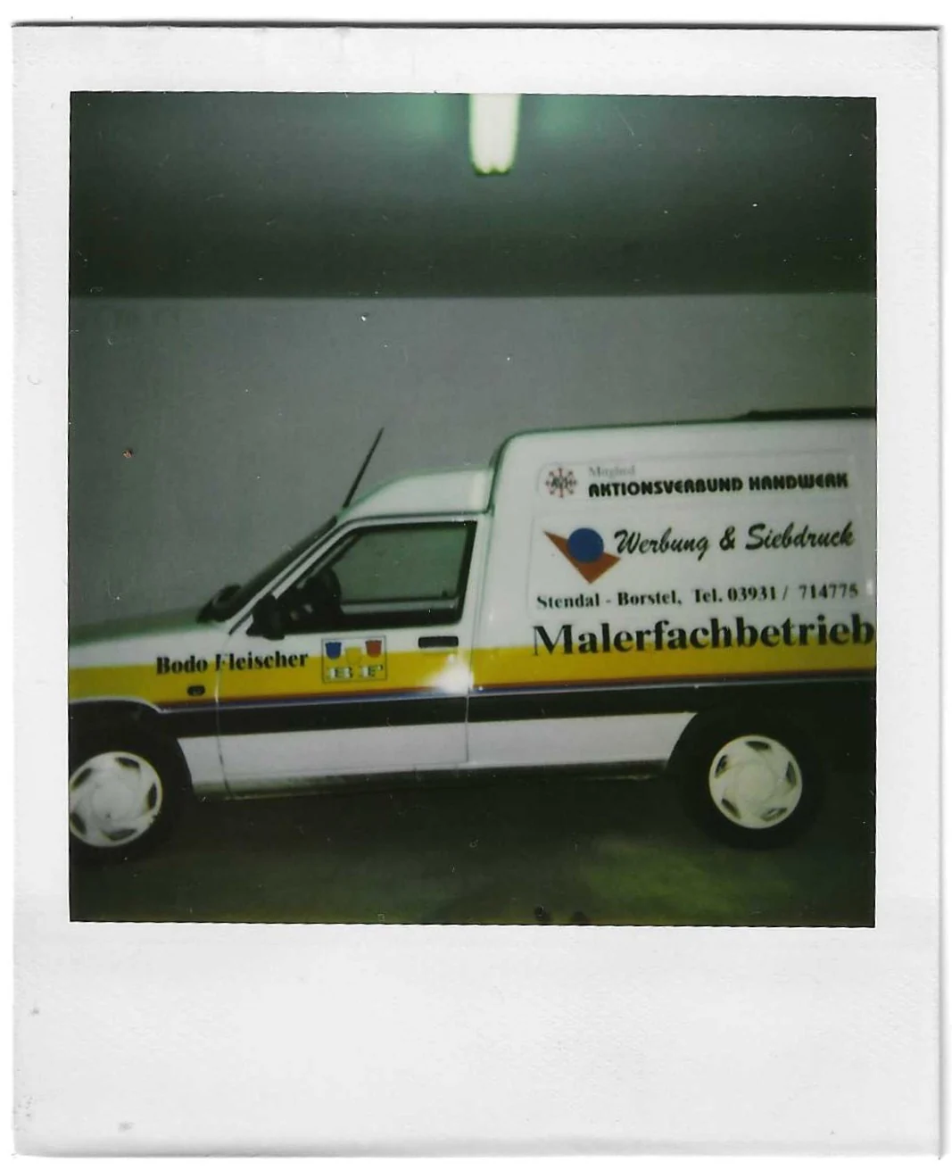 Fahrzeugbeschriftung – Firmenauto – Malerfachbetrieb (1990–2001), PrintLine Werbetechnik Stendal